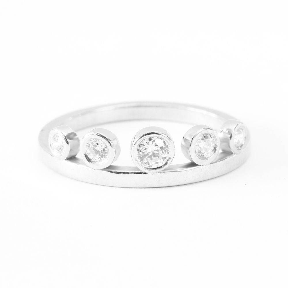 Tiara Diamond Unique Stacking Wedding Ring - sillyshinydiamonds