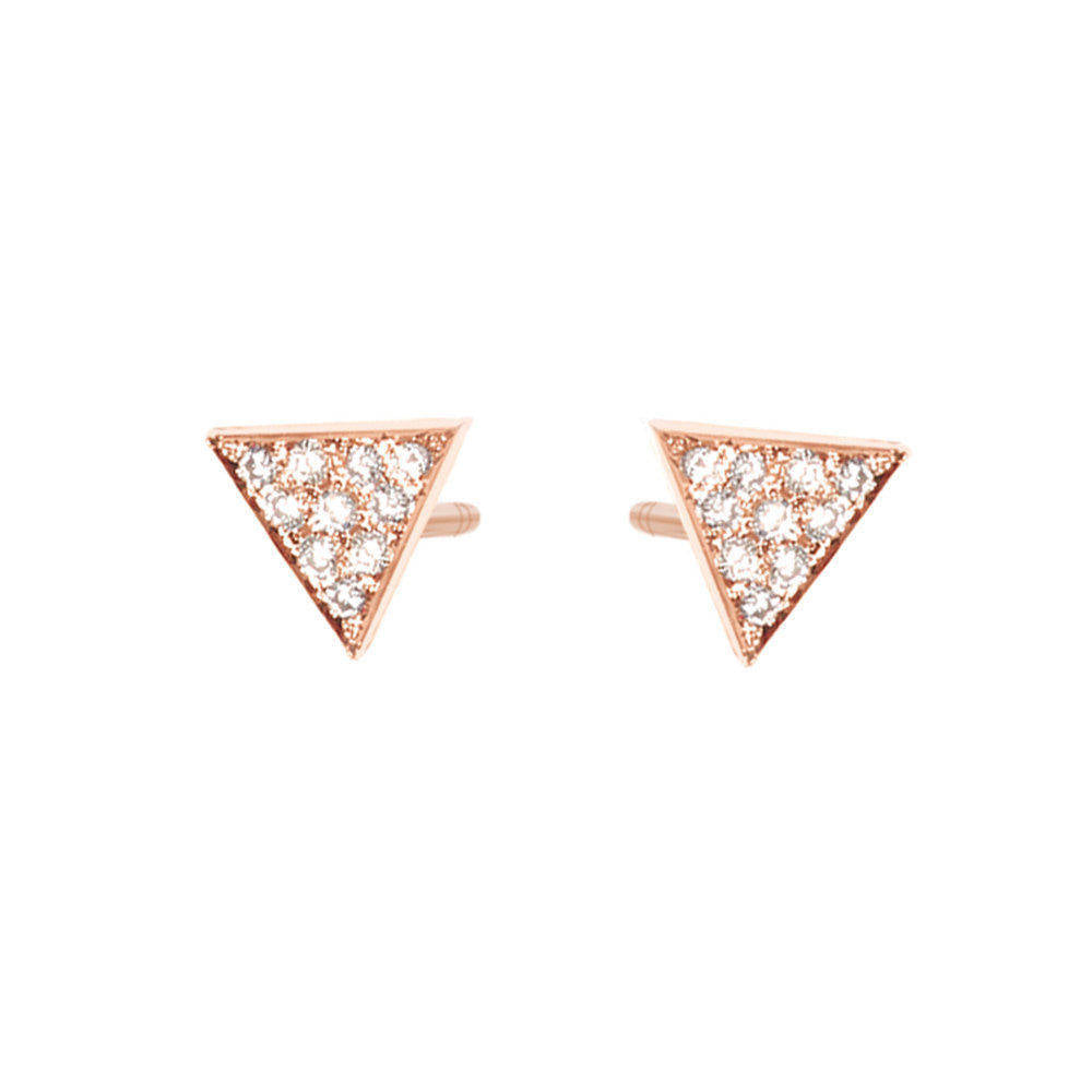 Triangle Diamond Stud Earrings - sillyshinydiamonds