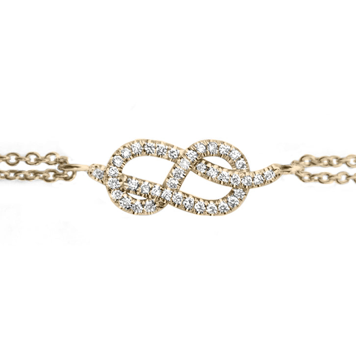 Infinity Knot Diamond Bracelet