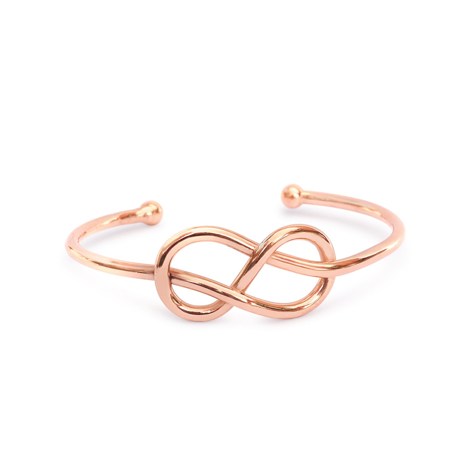 Infinity Knot Gold Cuff Bangle - sillyshinydiamonds