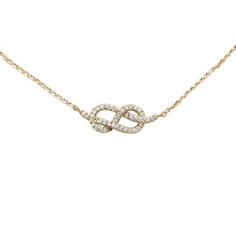 Small Infinity Knot Diamond Necklace – sillyshinydiamonds