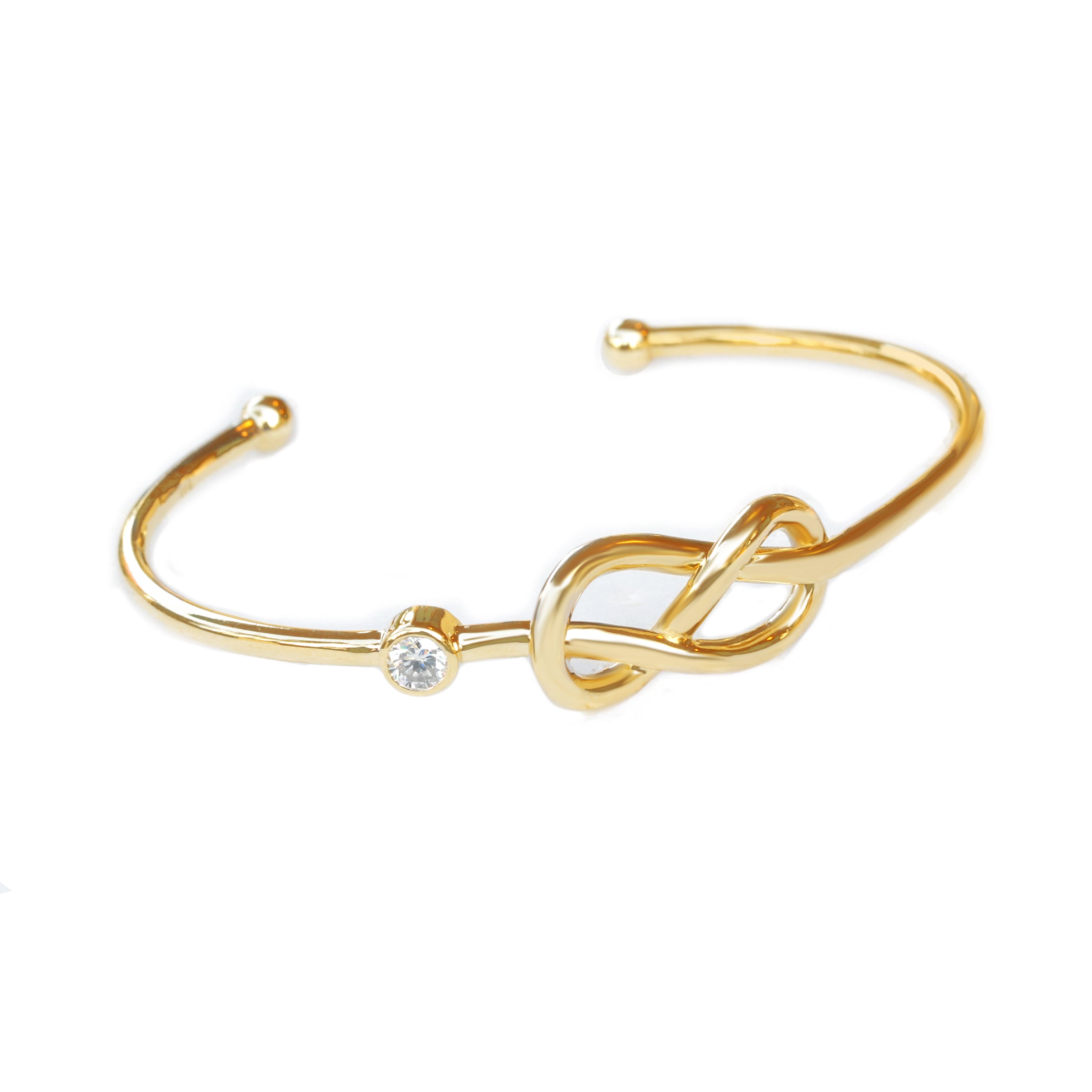 Infinity Knot One Diamond Bangle