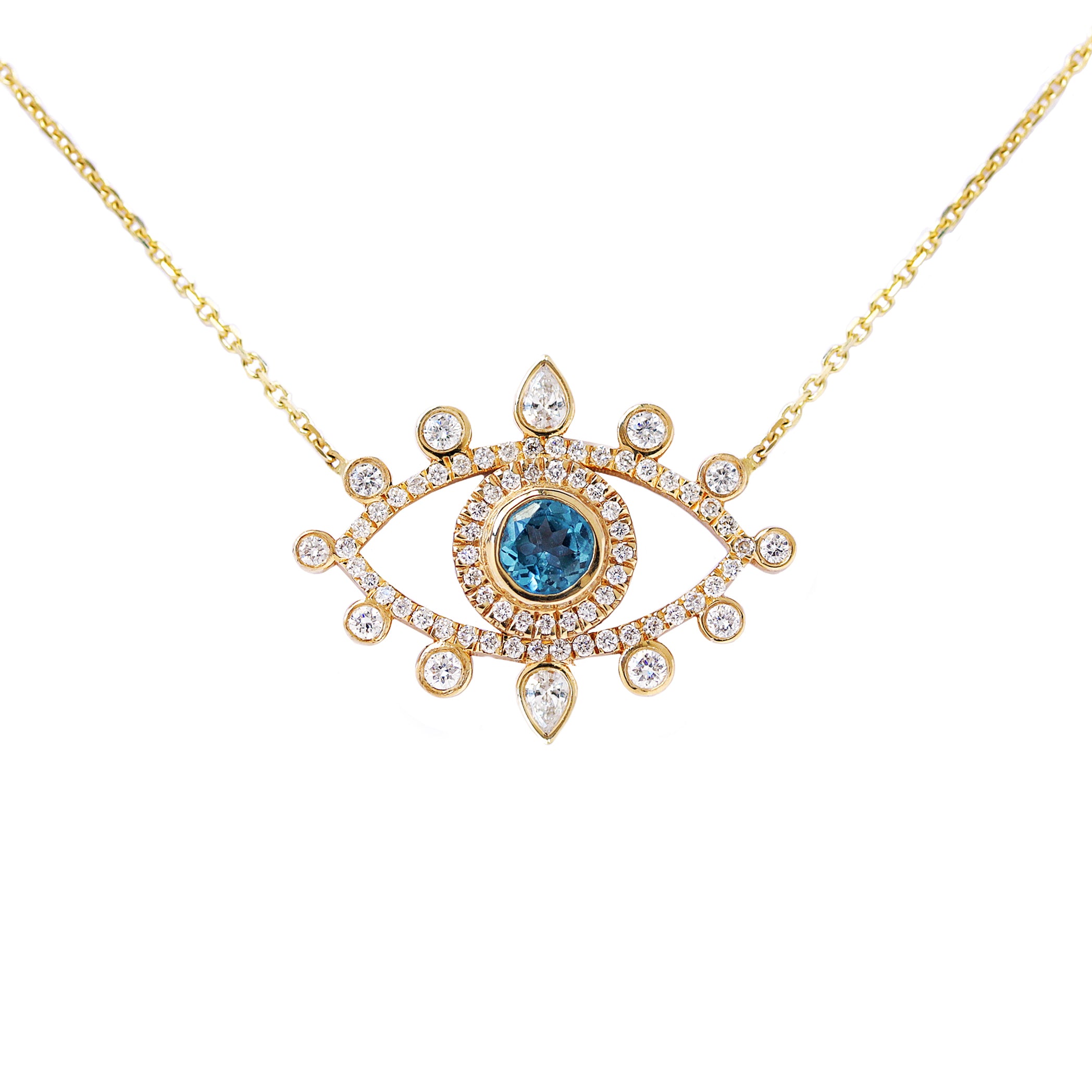 Large Evil Eye Protection Amulet Necklace ♥