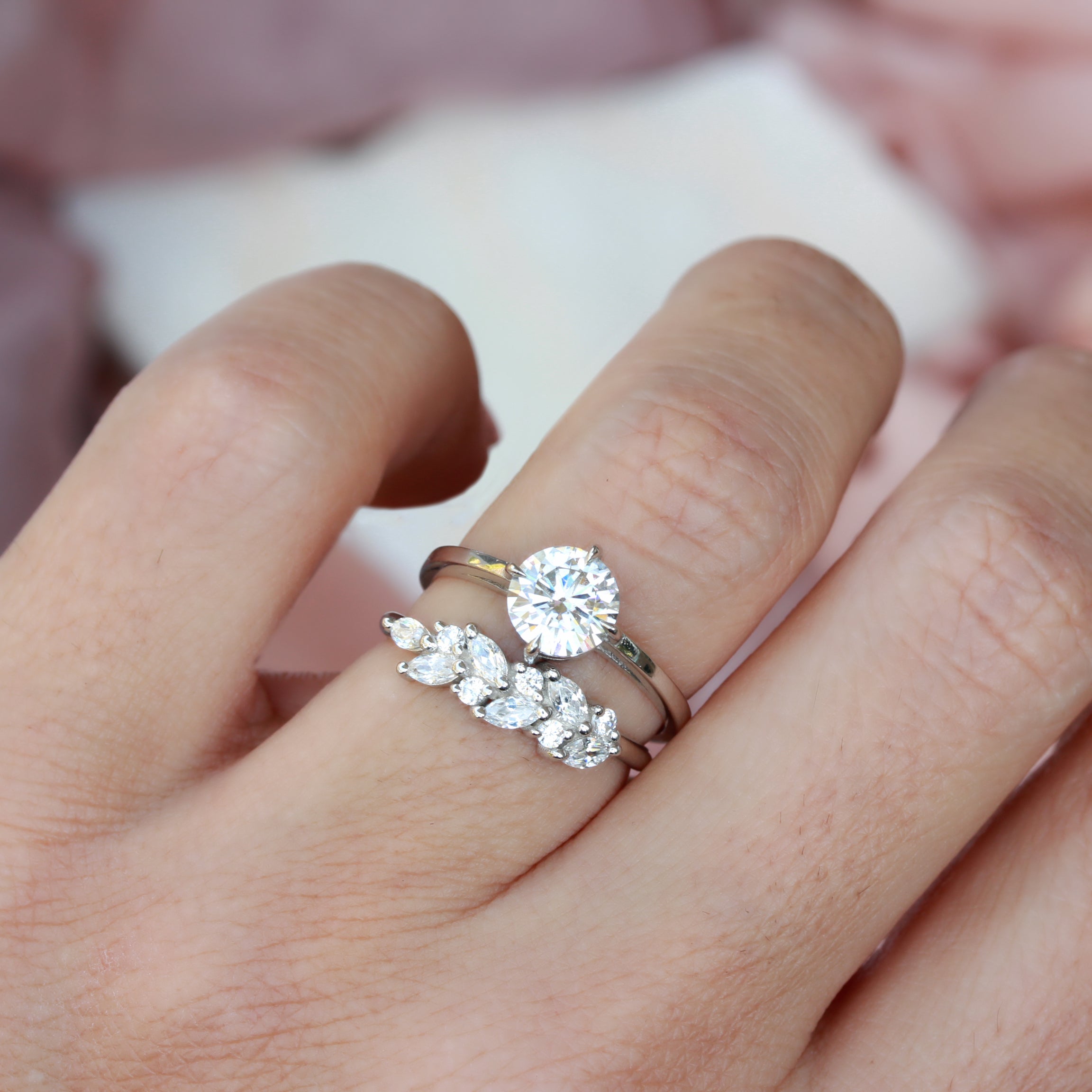 Wheat diamond wedding ring