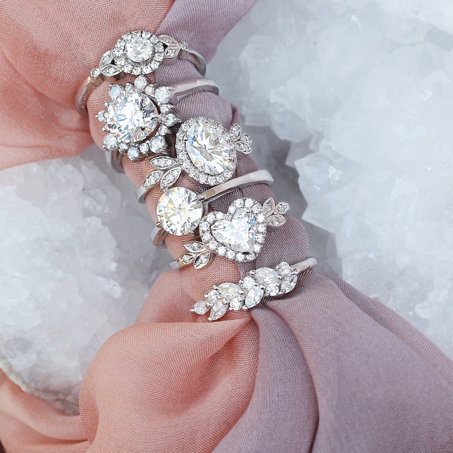 Wheat diamond wedding ring