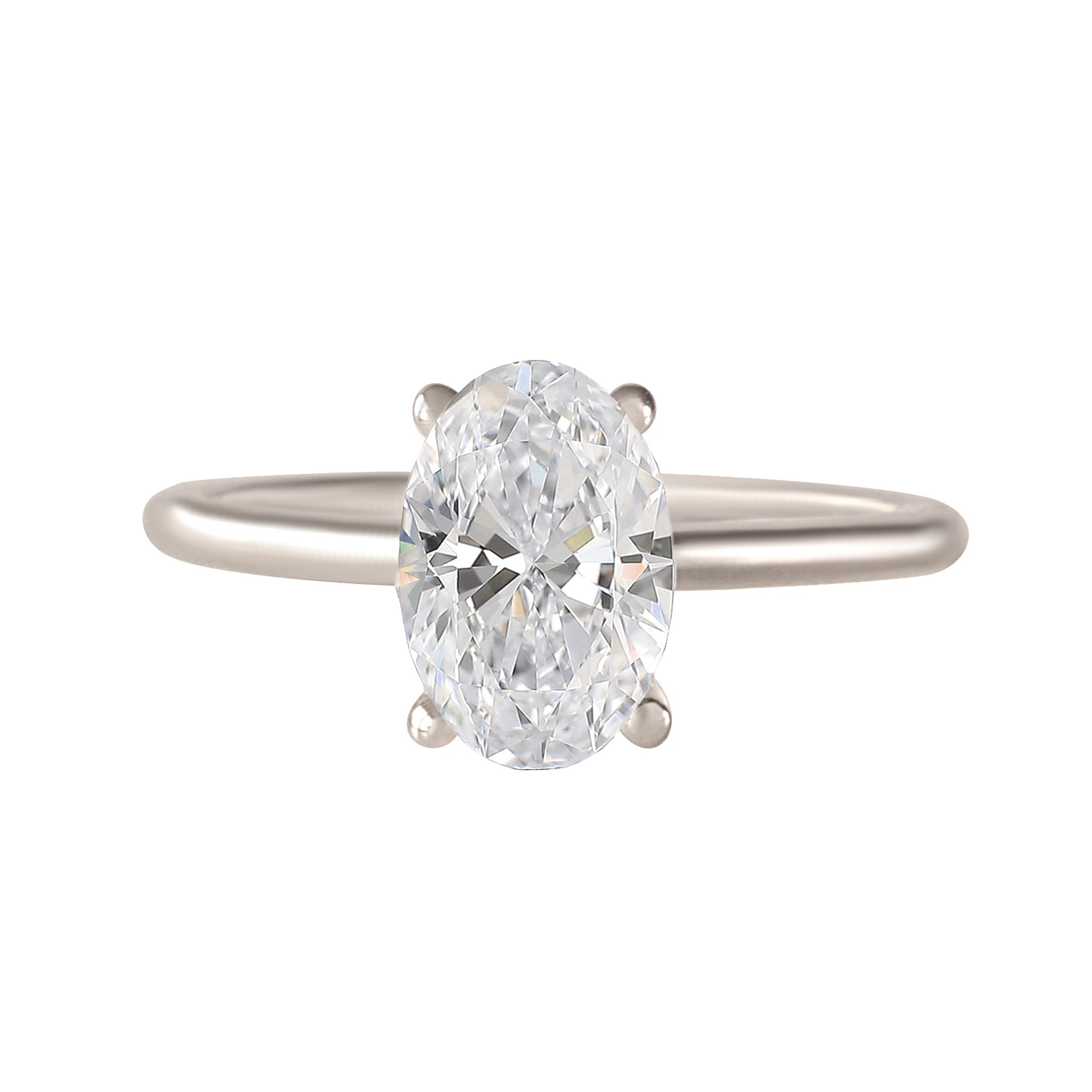 oval Dimond solitaire engagement ring