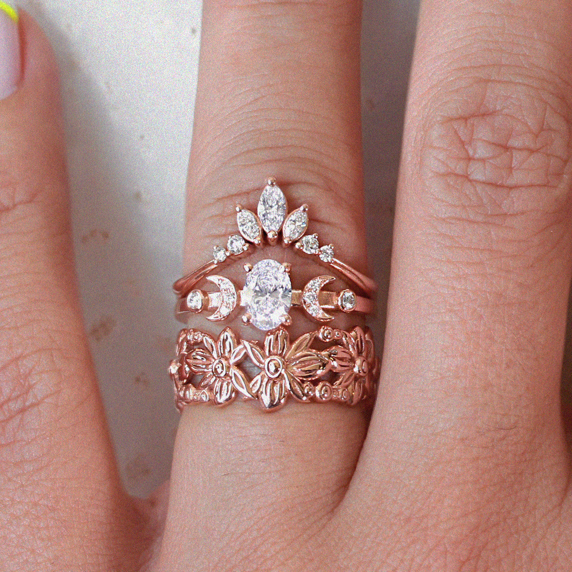 Unique Chevron Marquise Diamond Ring - "Danielle" ♥