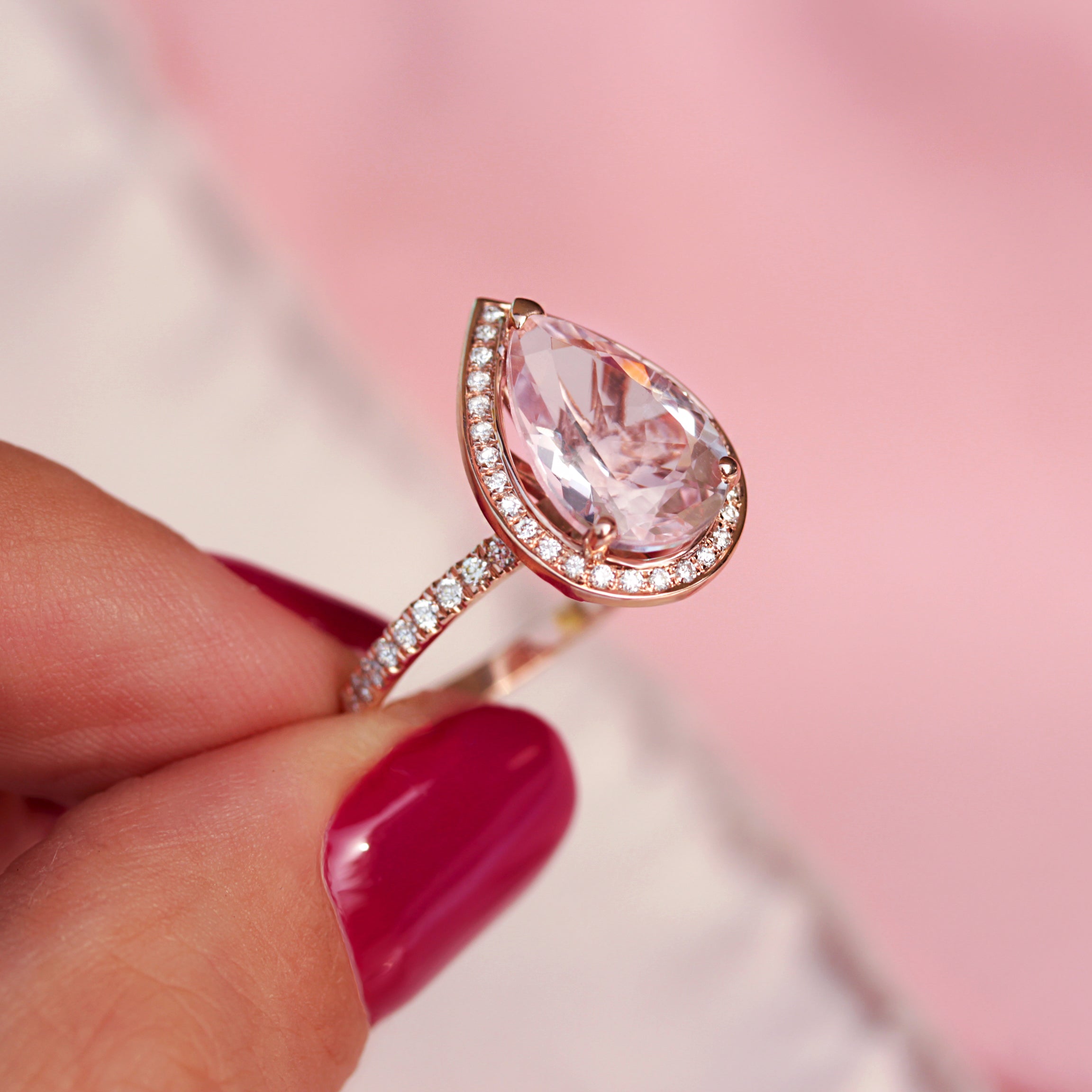 Art Deco 3/4 Ct Princess Cut Pink Sapphire and Diamond Platinum Engagement  Ring - September Birthstone — Antique Jewelry Mall