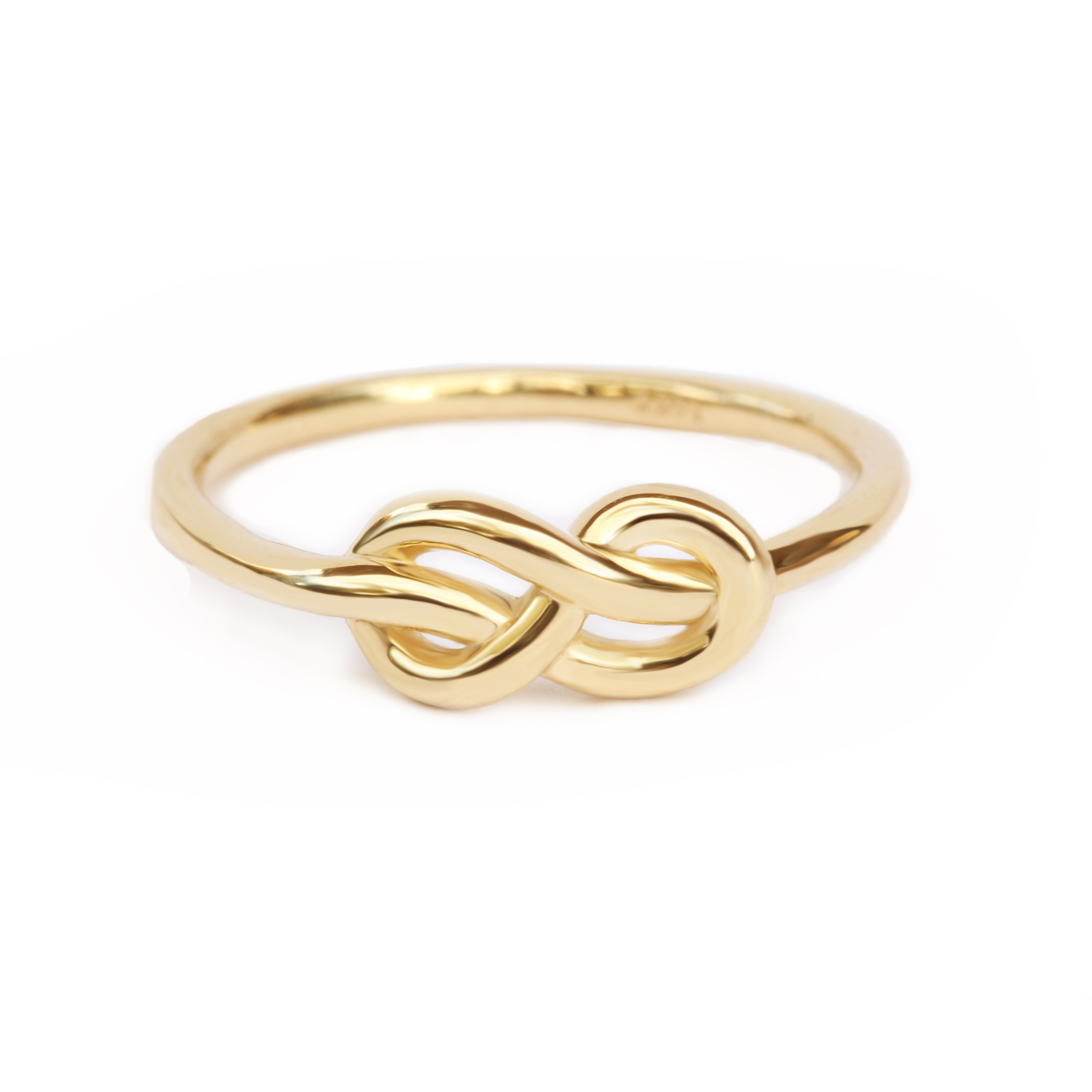 Petite Infinity Knot Gold Ring, delicate unique wedding bands Wedding Band - sillyshinydiamonds