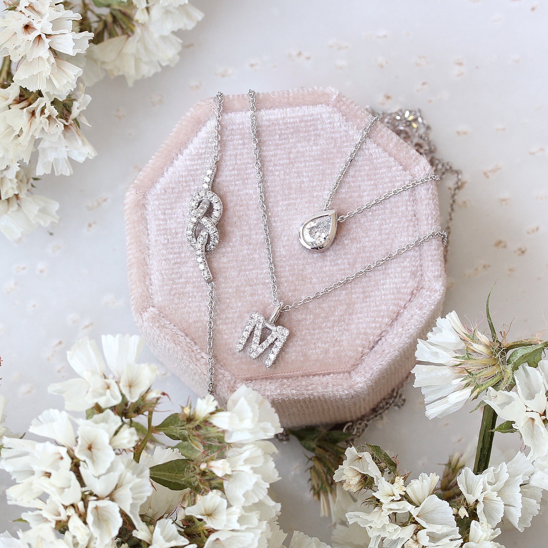 Pear Diamond Bezel Setting Pendant Necklace - sillyshinydiamonds