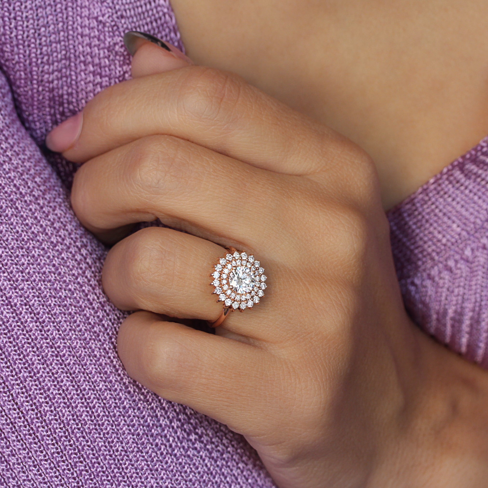 Three Stone Lab Diamond Rings | Fiona Diamonds
