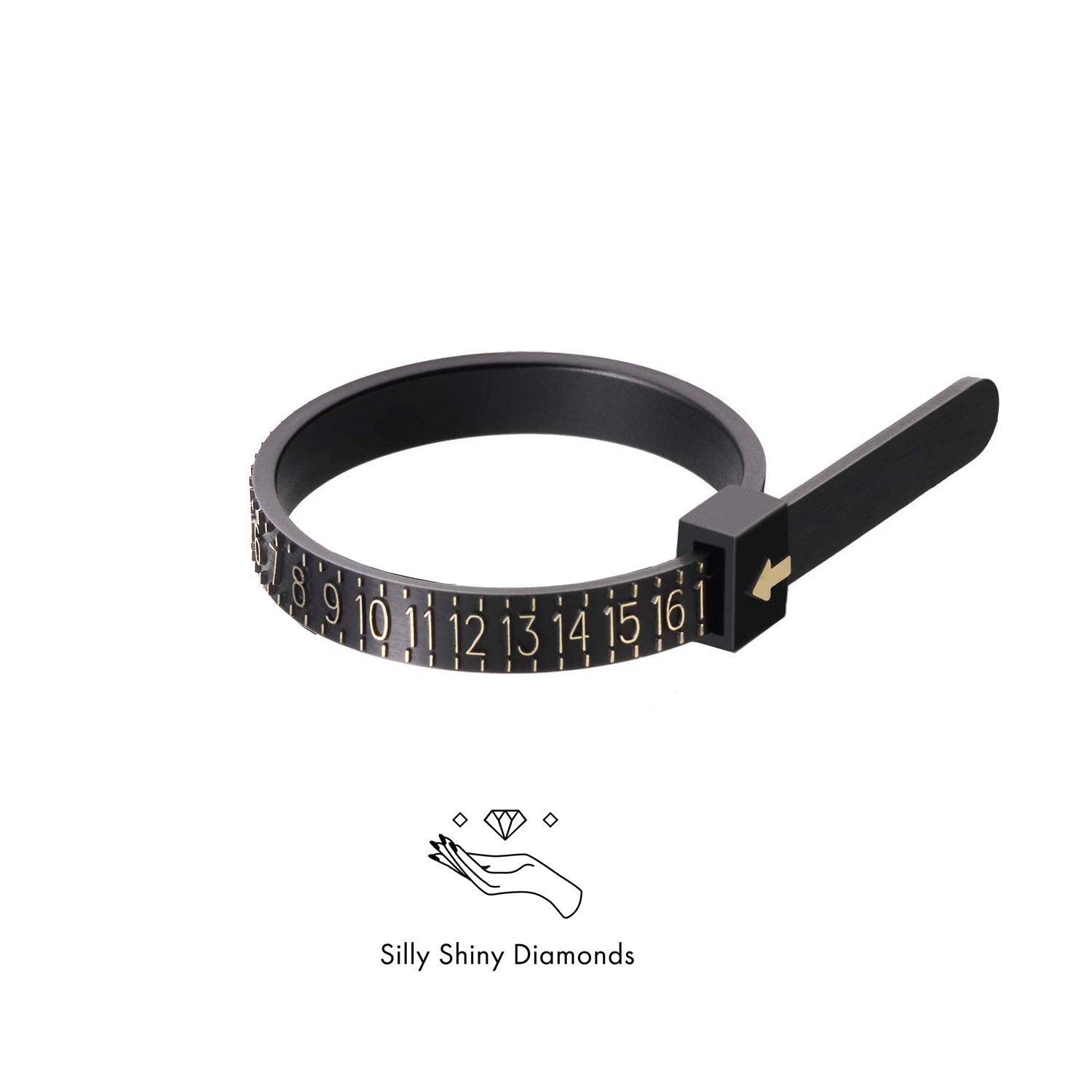 מד טבעת בארה"ב של Silly Shiny Diamonds - משלוח אקספרס של FedEx עם מספר מעקב. 