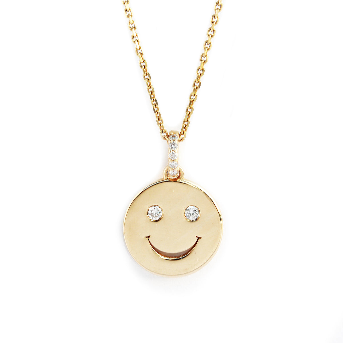 Happy Smile Gold and diamond charm, Don’t worry, Be Happy!