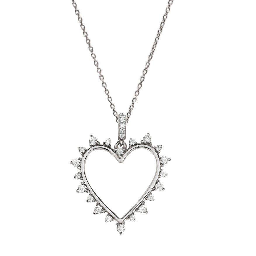 Sparkly Heart Diamond Necklace