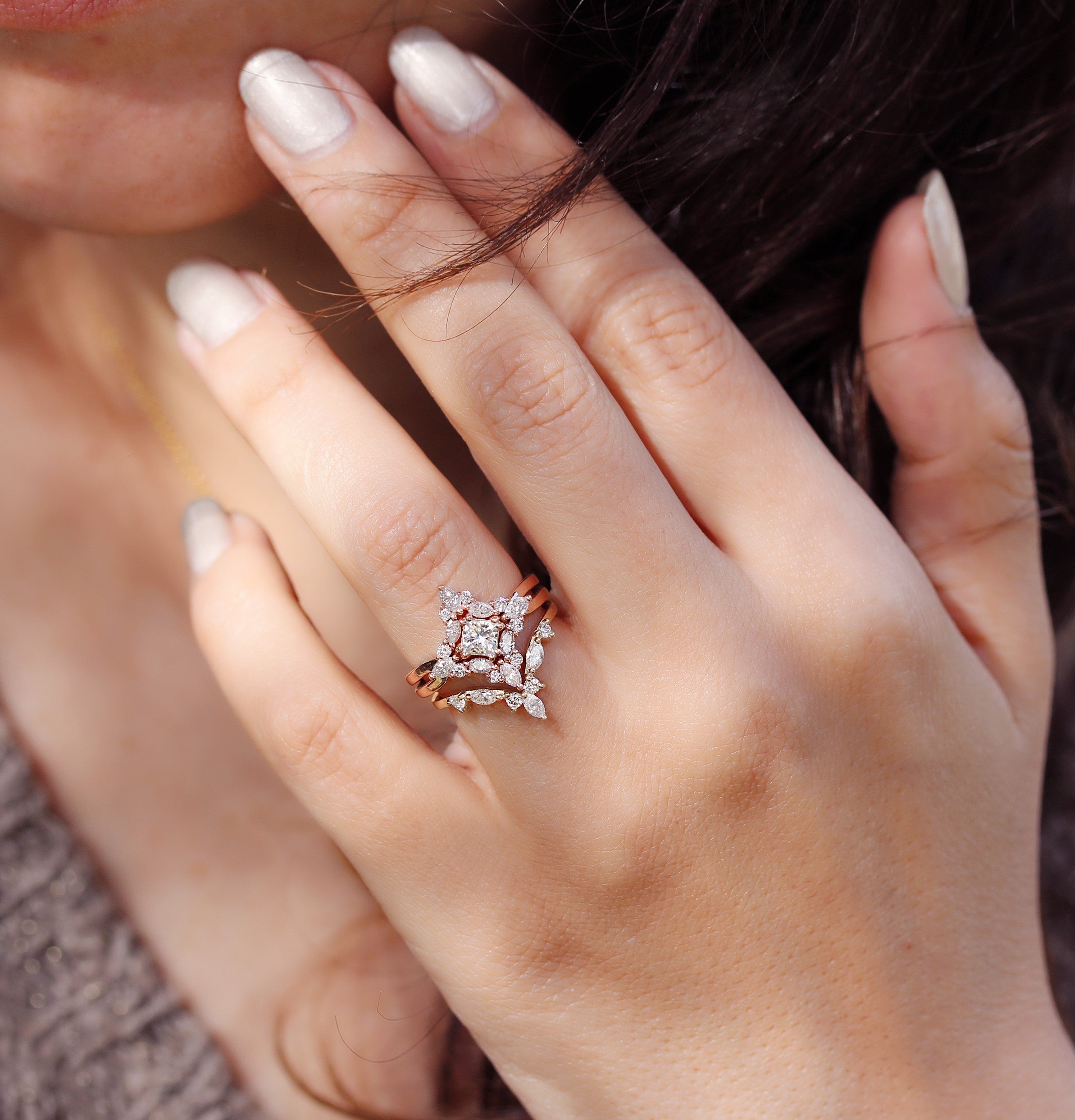 Princess cut diamond engagement ring - "Altair" ♥