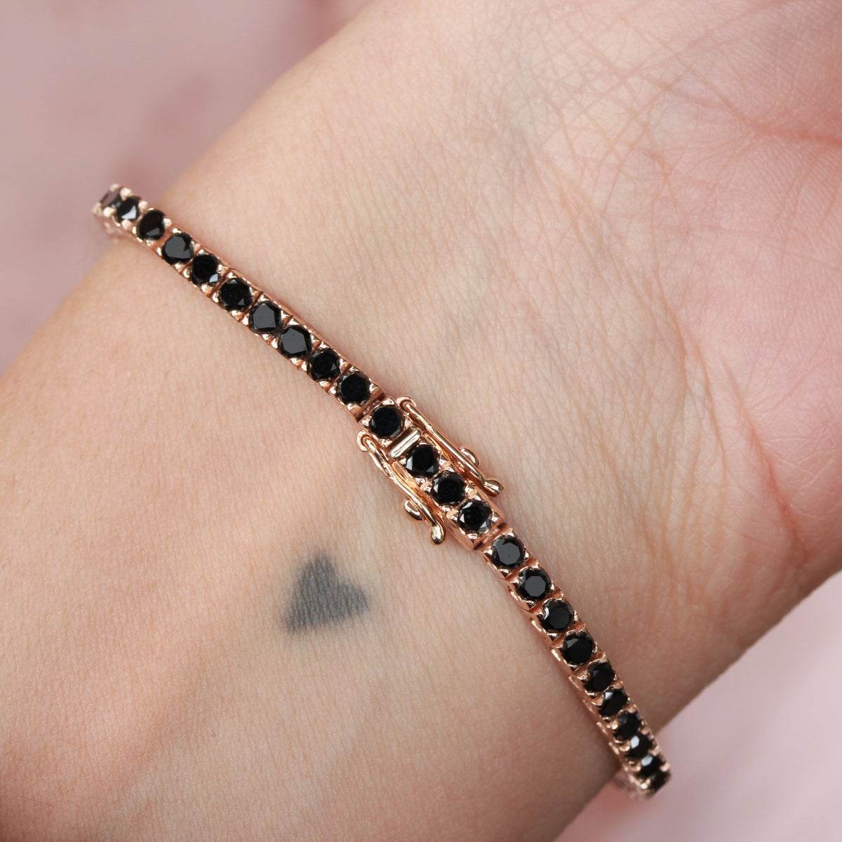 Black Diamond Men Tennis Bracelet